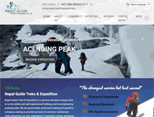 Tablet Screenshot of peakclimbingnepal.com